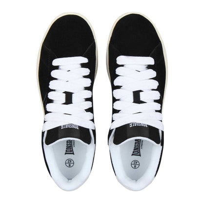 Black-White - Side - Lonsdale Mens Kensal Leather Trainers