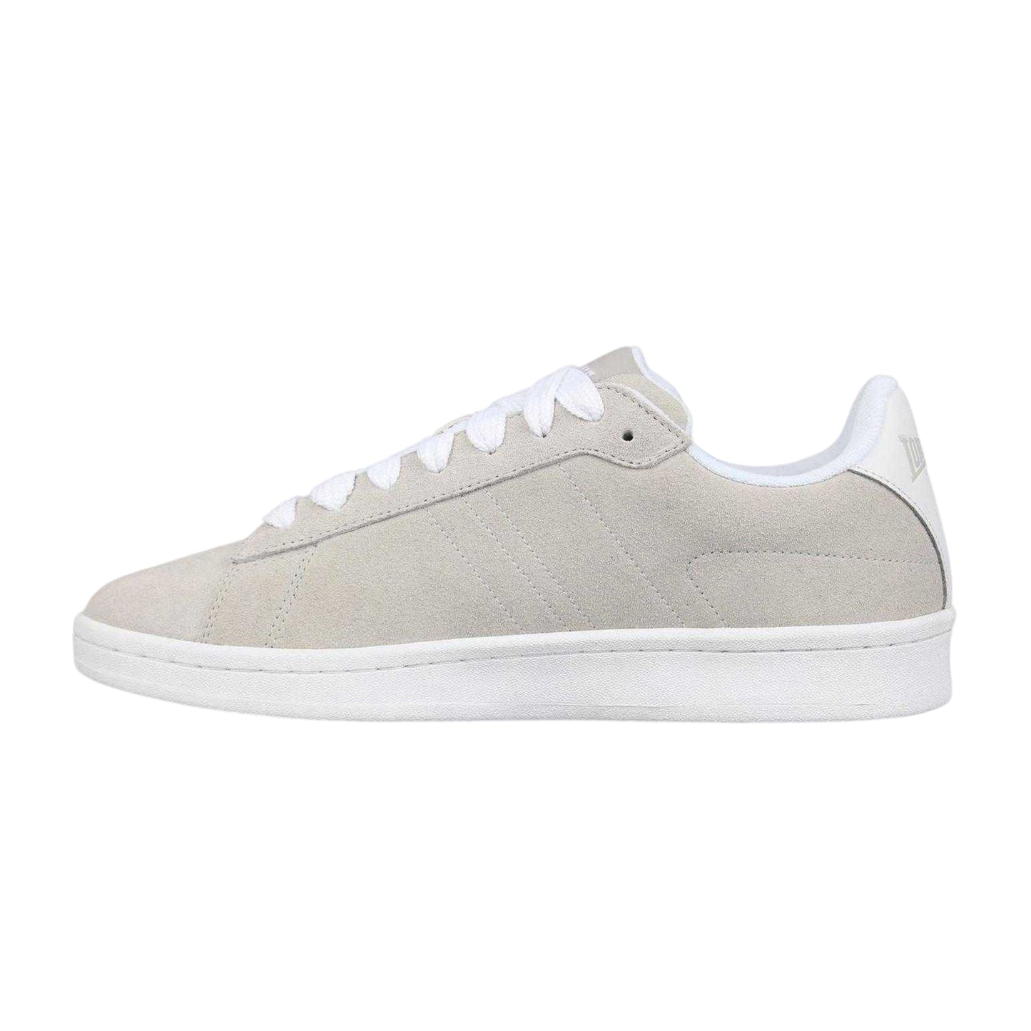 Grey-White - Back - Lonsdale Mens Kensal Leather Trainers