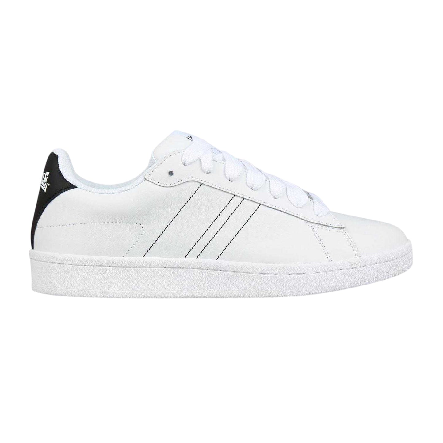 White - Front - Lonsdale Mens Kensal Leather Trainers