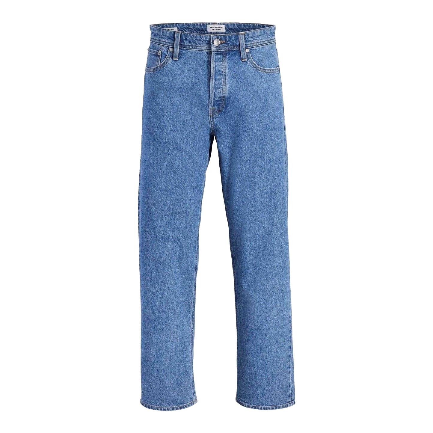 Blue Denim - Front - Jack And Jones Mens Eddie Originals Denim Jeans