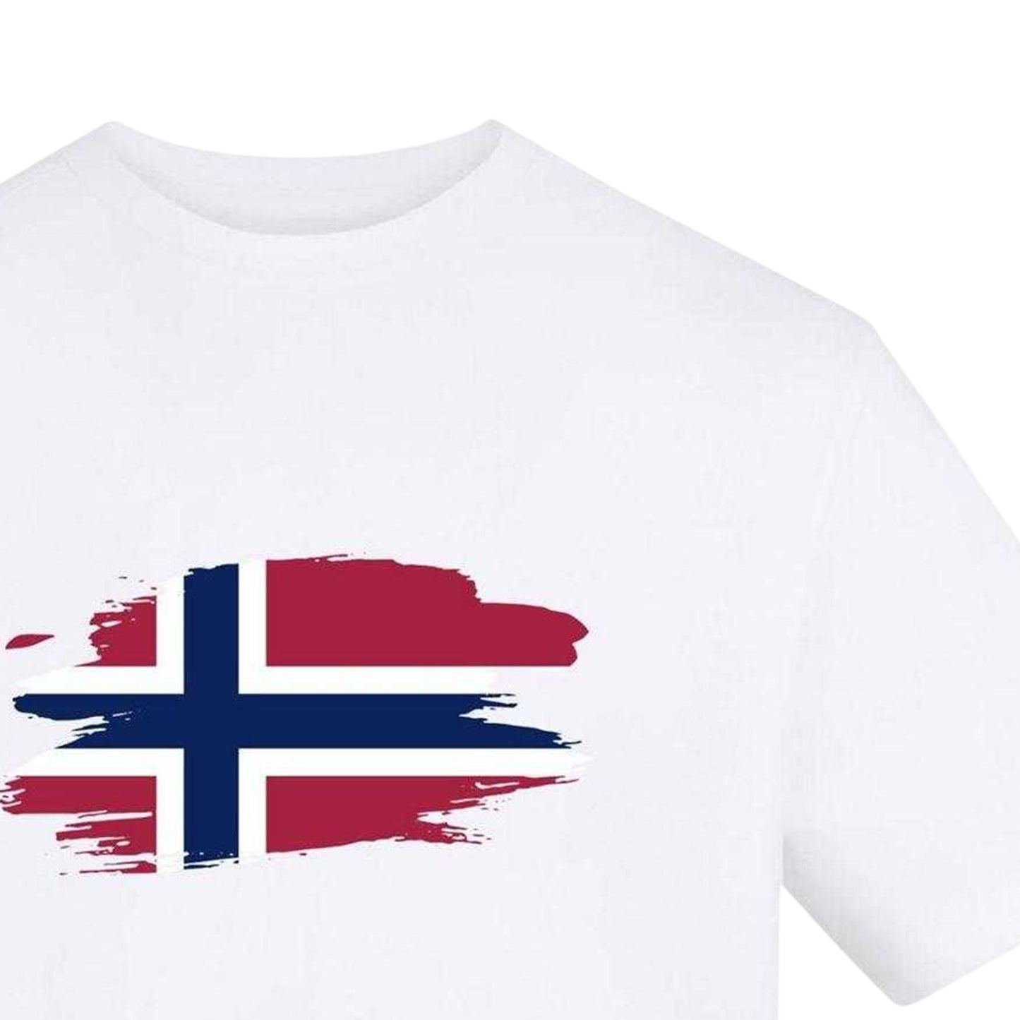 Red-White-Blue - Side - AWD Mens Norway World Cup Flag Short-Sleeved T-Shirt