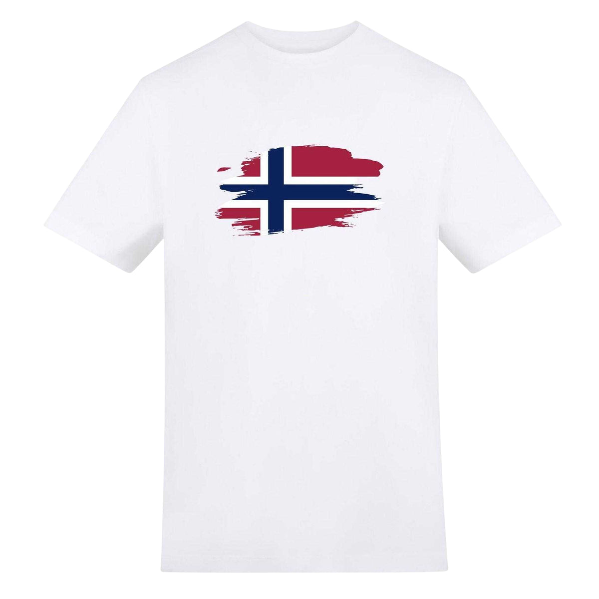 Red-White-Blue - Front - AWD Mens Norway World Cup Flag Short-Sleeved T-Shirt