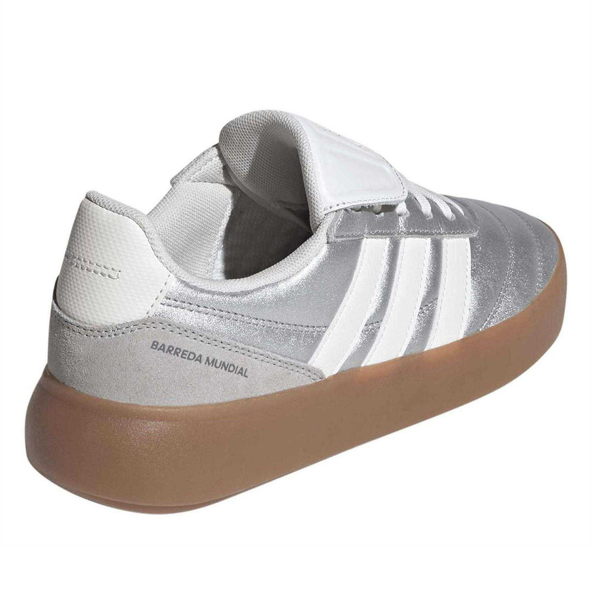 Silver - Back - Adidas Mens Mundial Suede Indoor Football Trainers