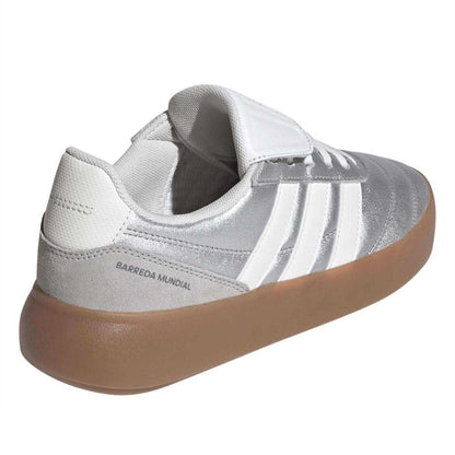 Silver - Back - Adidas Mens Mundial Suede Indoor Football Trainers