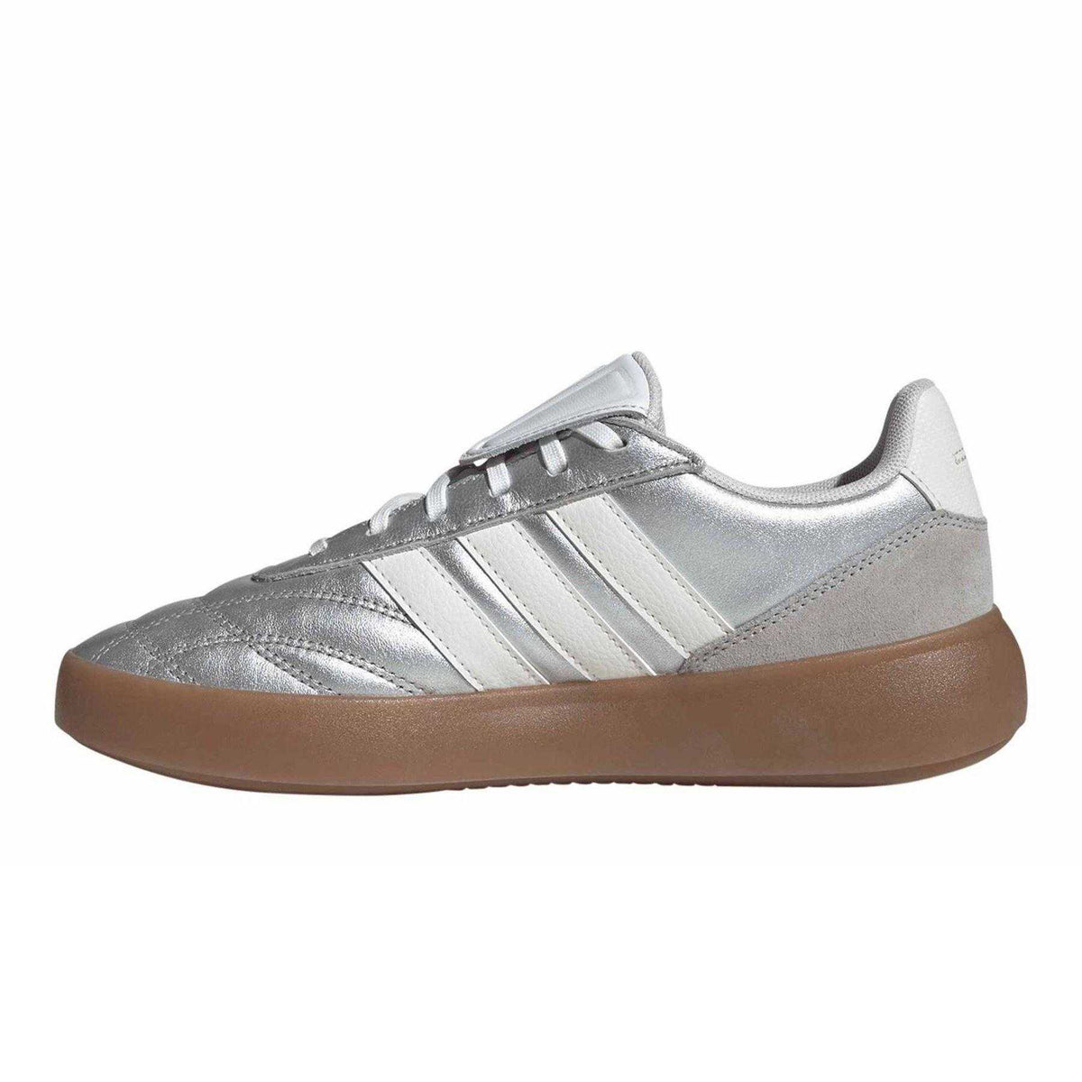 Silver - Side - Adidas Mens Mundial Suede Indoor Football Trainers