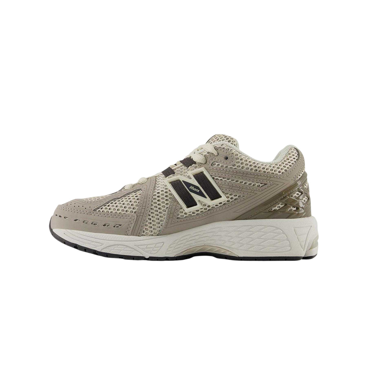 Beige-White - Back - New Balance Childrens-Kids 1906 Trainers