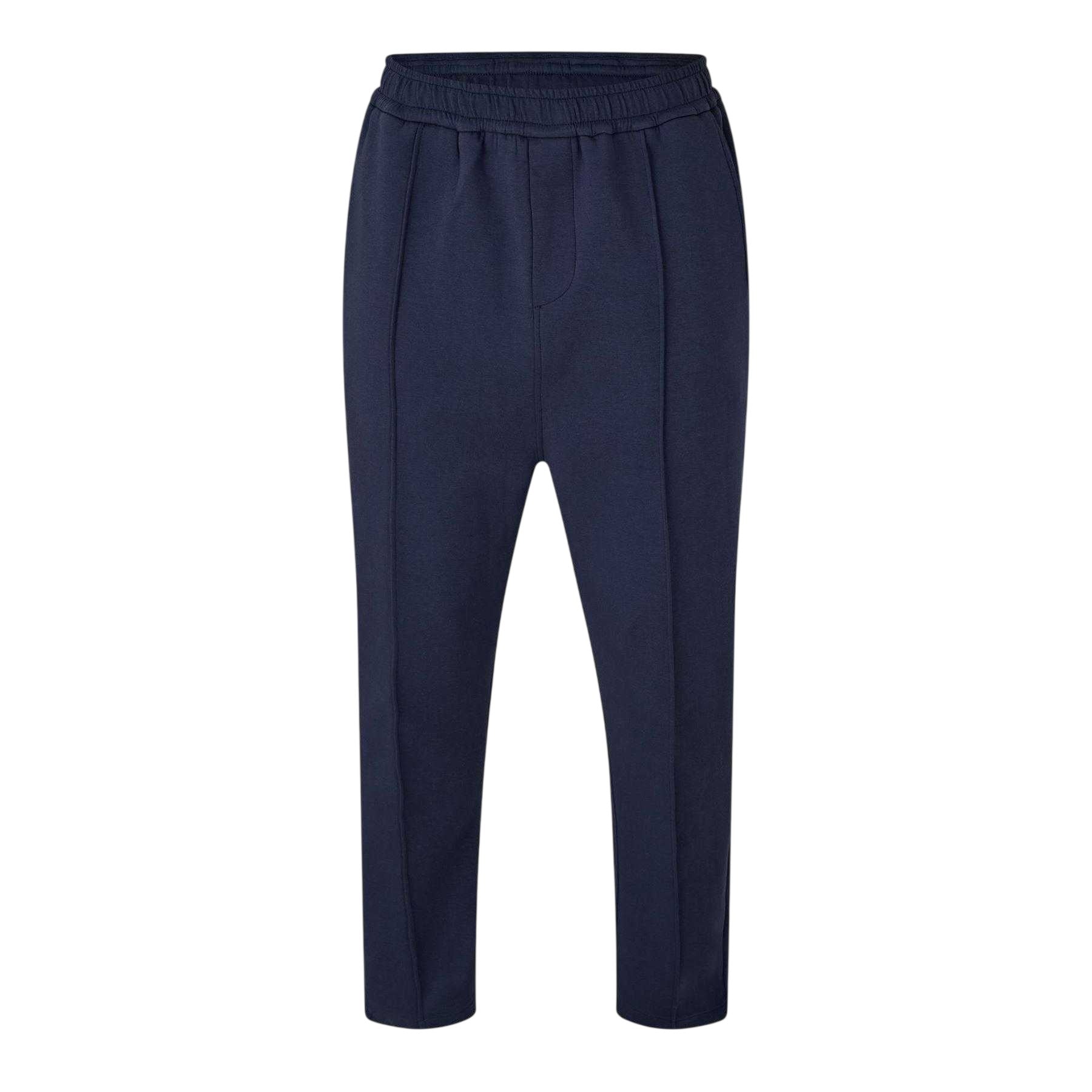 Navy - Front - Belier Mens Premium Jersey Relaxed Fit Jogging Bottoms