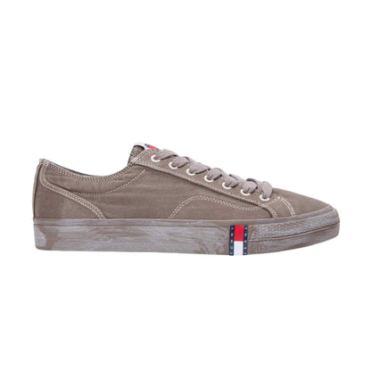 Dusty Brown - Front - Tommy Jeans Mens Court Trainers