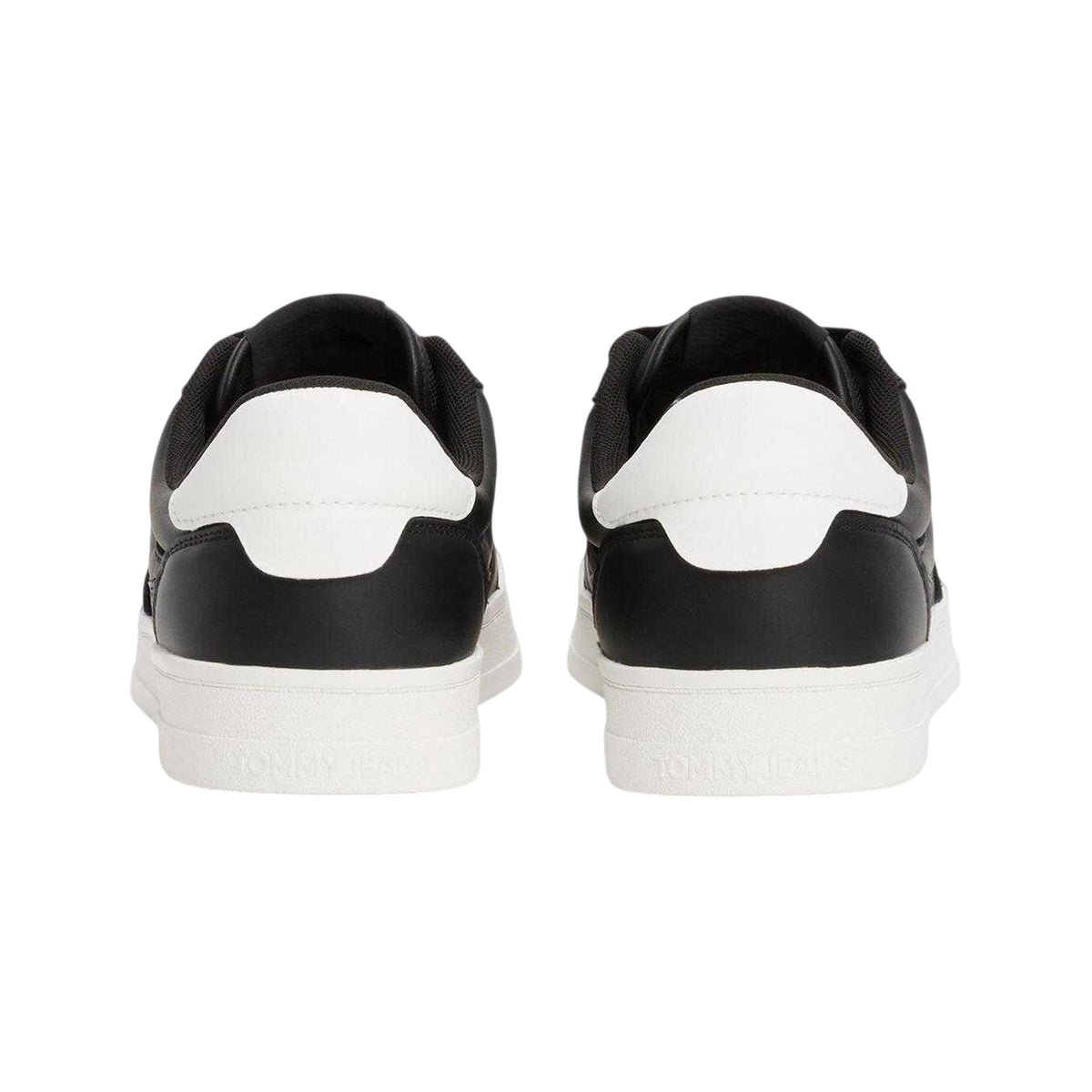 Black - Back - Tommy Jeans Mens Greenwich Leather Flat Trainers
