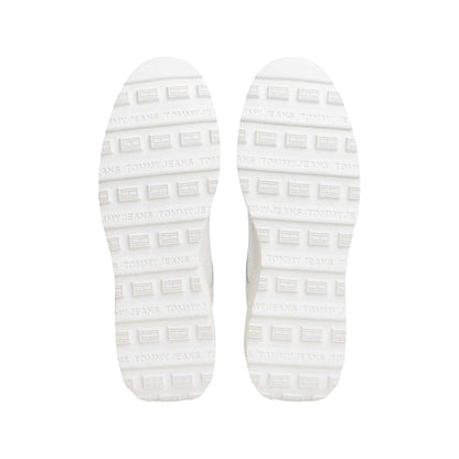 Ecru - Lifestyle - Tommy Jeans Mens Greenwich Leather Flat Trainers