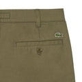 Khaki Green - Lifestyle - Lacoste Mens Cotton Twill Straight Chinos