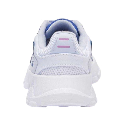 Light Blue - Back - Lacoste Childrens-Kids L003 Neo Suede Chunky Flat Trainers