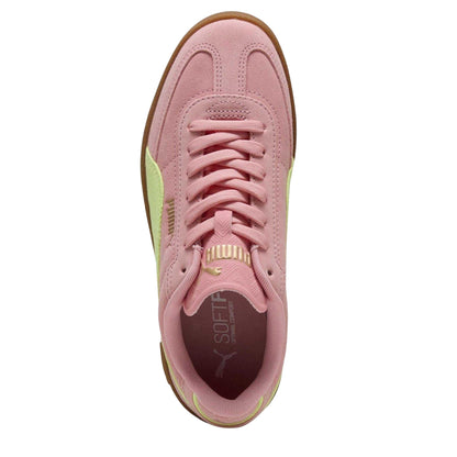 Pink-Yellow - Lifestyle - Puma Mens Club Suede Flat Trainers