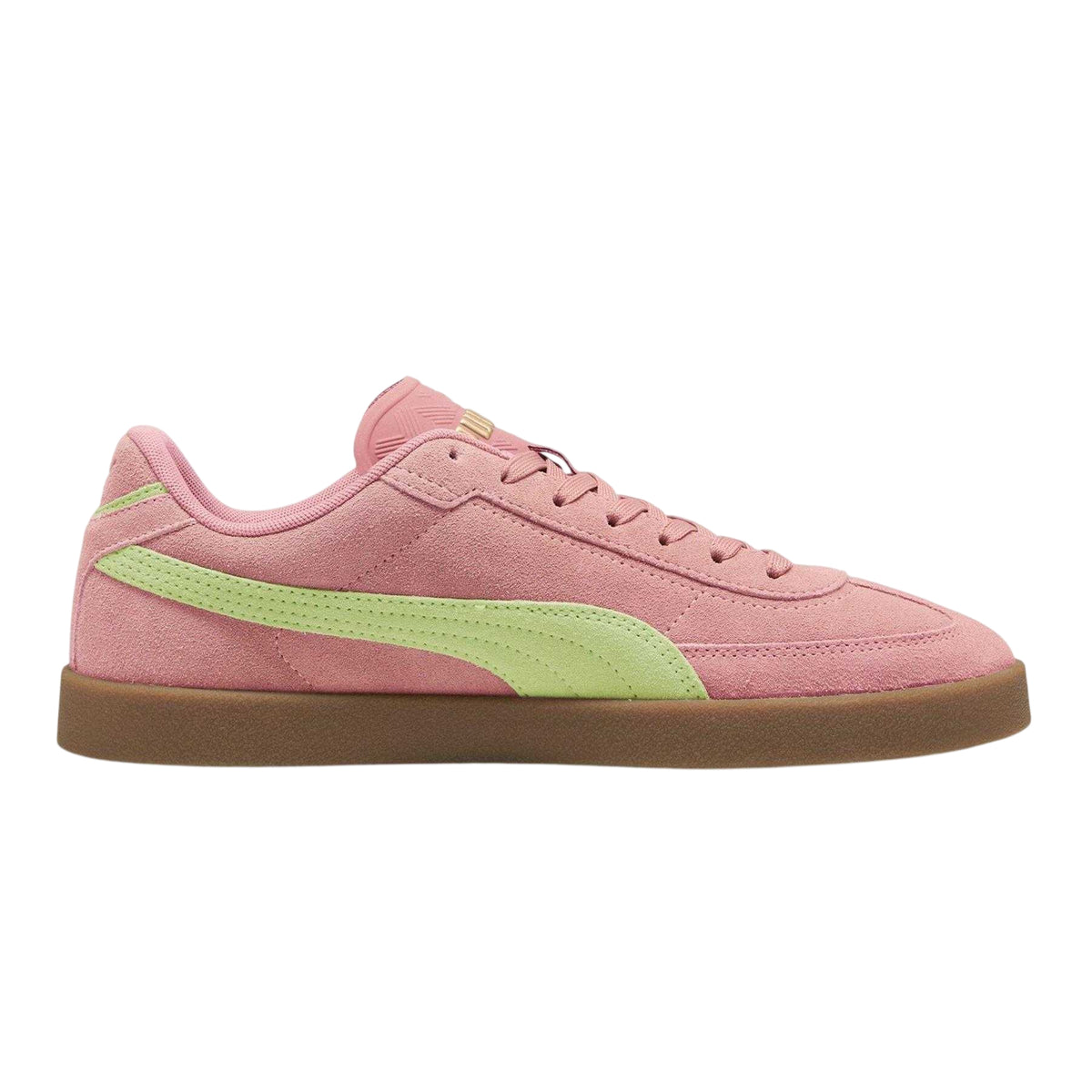Pink-Yellow - Front - Puma Mens Club Suede Flat Trainers