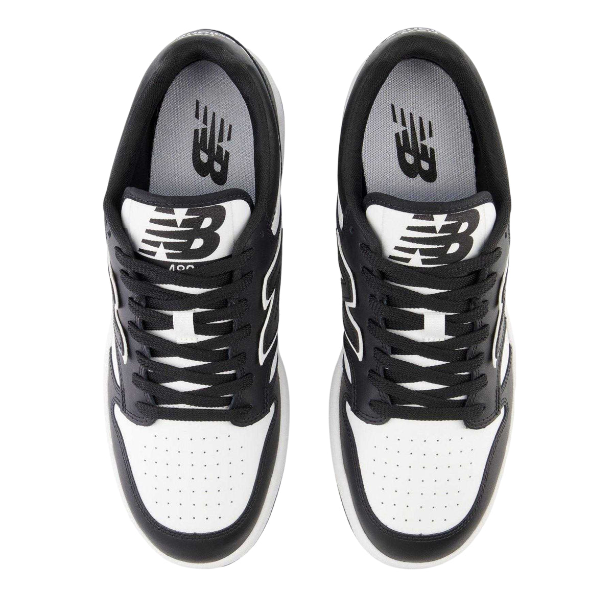 Black-White - Lifestyle - New Balance Mens 480 Leather Trainers