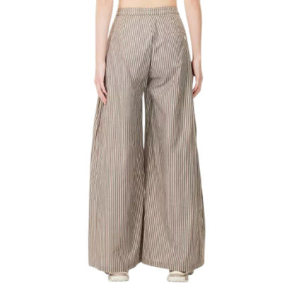 Beige - Back - Couture Club Womens-Ladies Multi Stripe Trousers