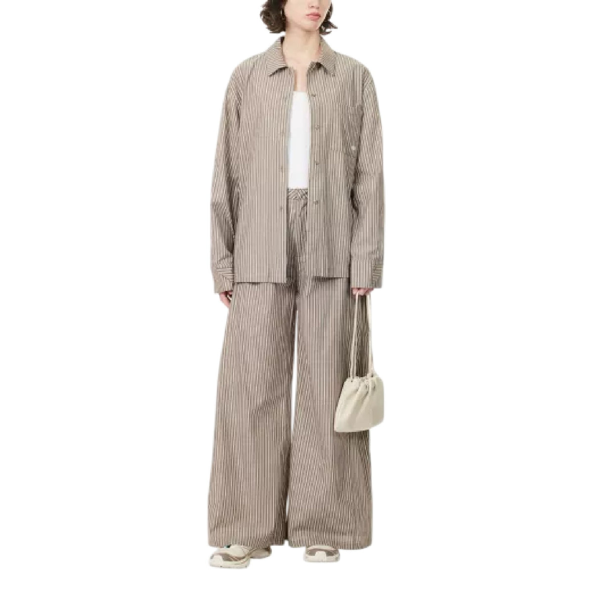 Beige - Lifestyle - Couture Club Womens-Ladies Multi Stripe Trousers