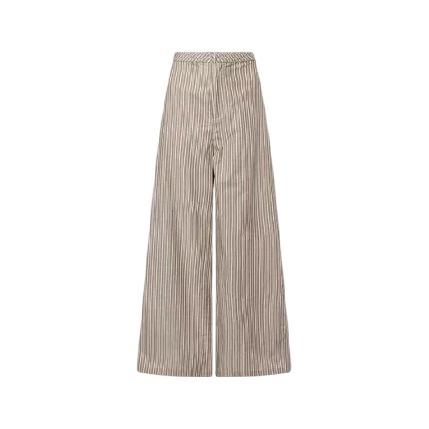 Beige - Front - Couture Club Womens-Ladies Multi Stripe Trousers