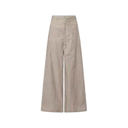 Beige - Front - Couture Club Womens-Ladies Multi Stripe Trousers