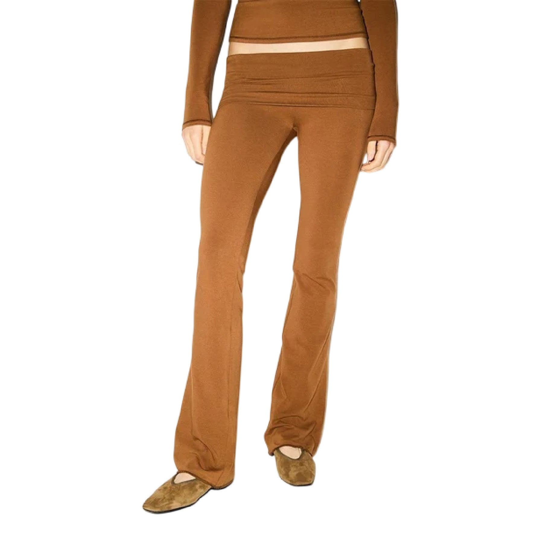 Chai - Side - Skims Womens-Ladies Cotton Jersey Foldover Trousers