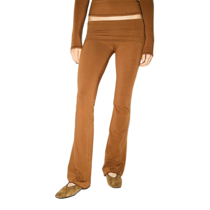 Chai - Side - Skims Womens-Ladies Cotton Jersey Foldover Trousers
