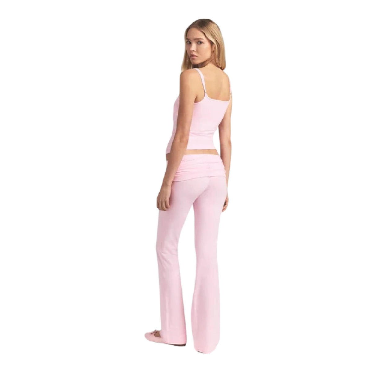 Cherry Blossom - Back - Skims Womens-Ladies Cotton Jersey Foldover Trousers