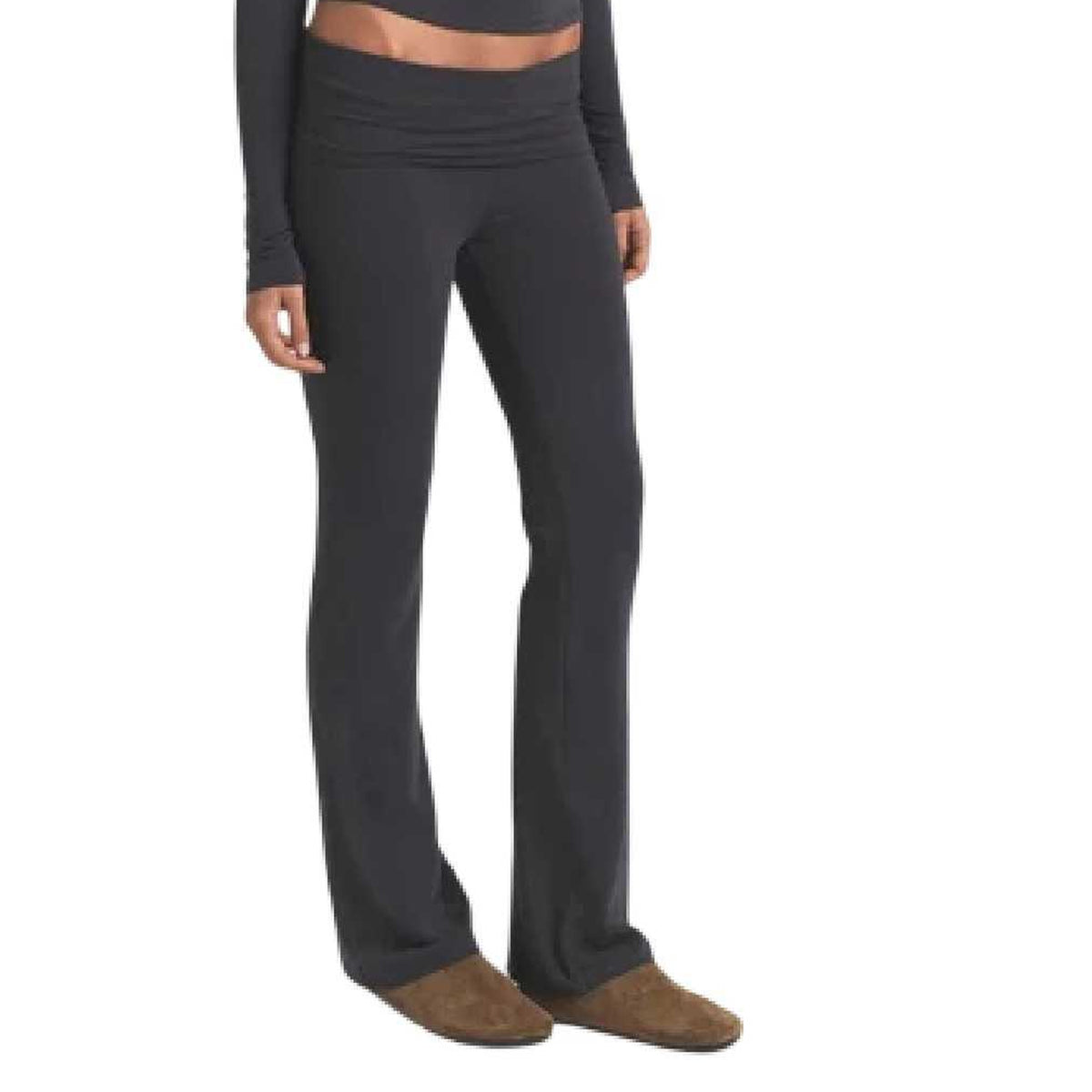 Ash - Side - Skims Womens-Ladies Cotton Jersey Foldover Trousers