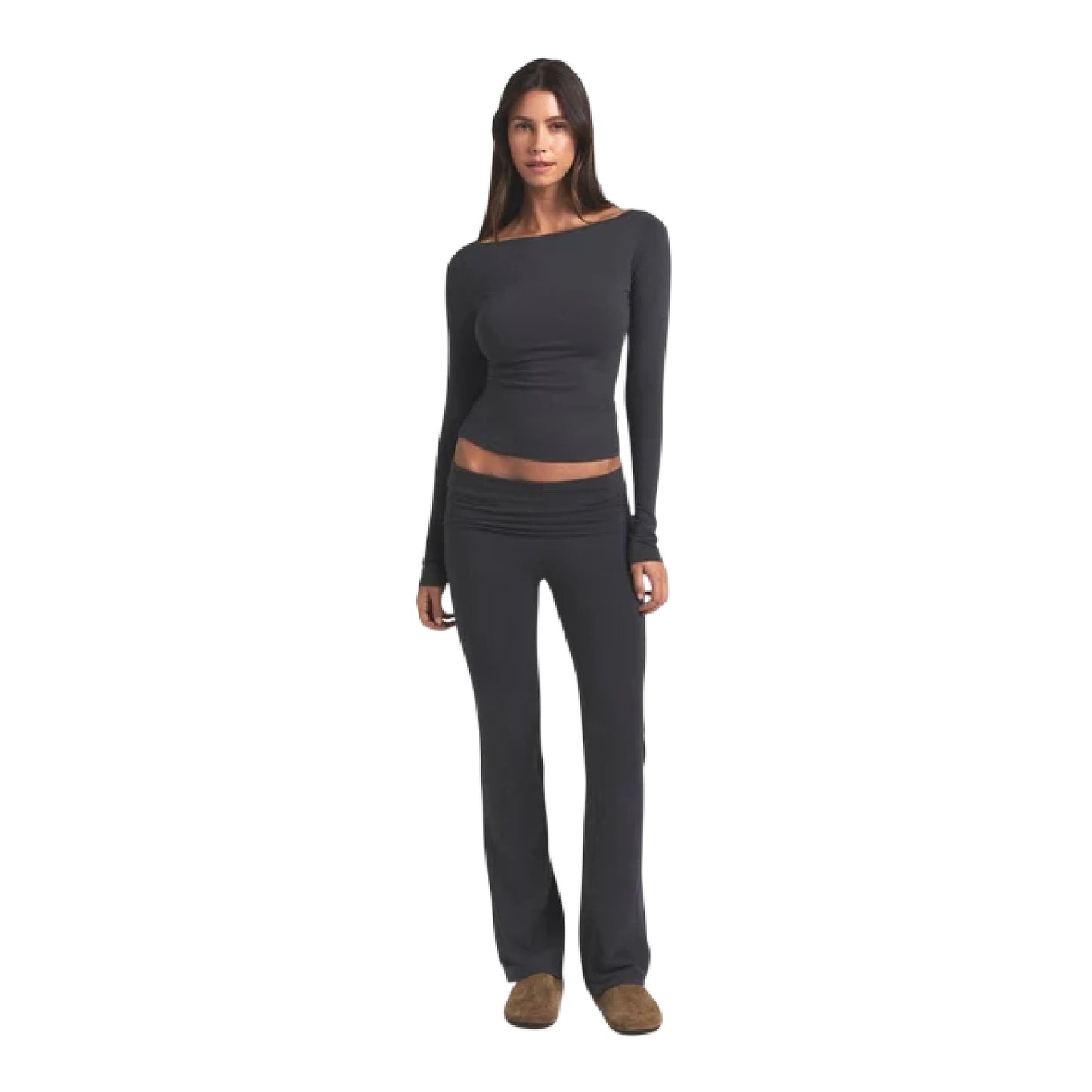 Ash - Lifestyle - Skims Womens-Ladies Cotton Jersey Foldover Trousers