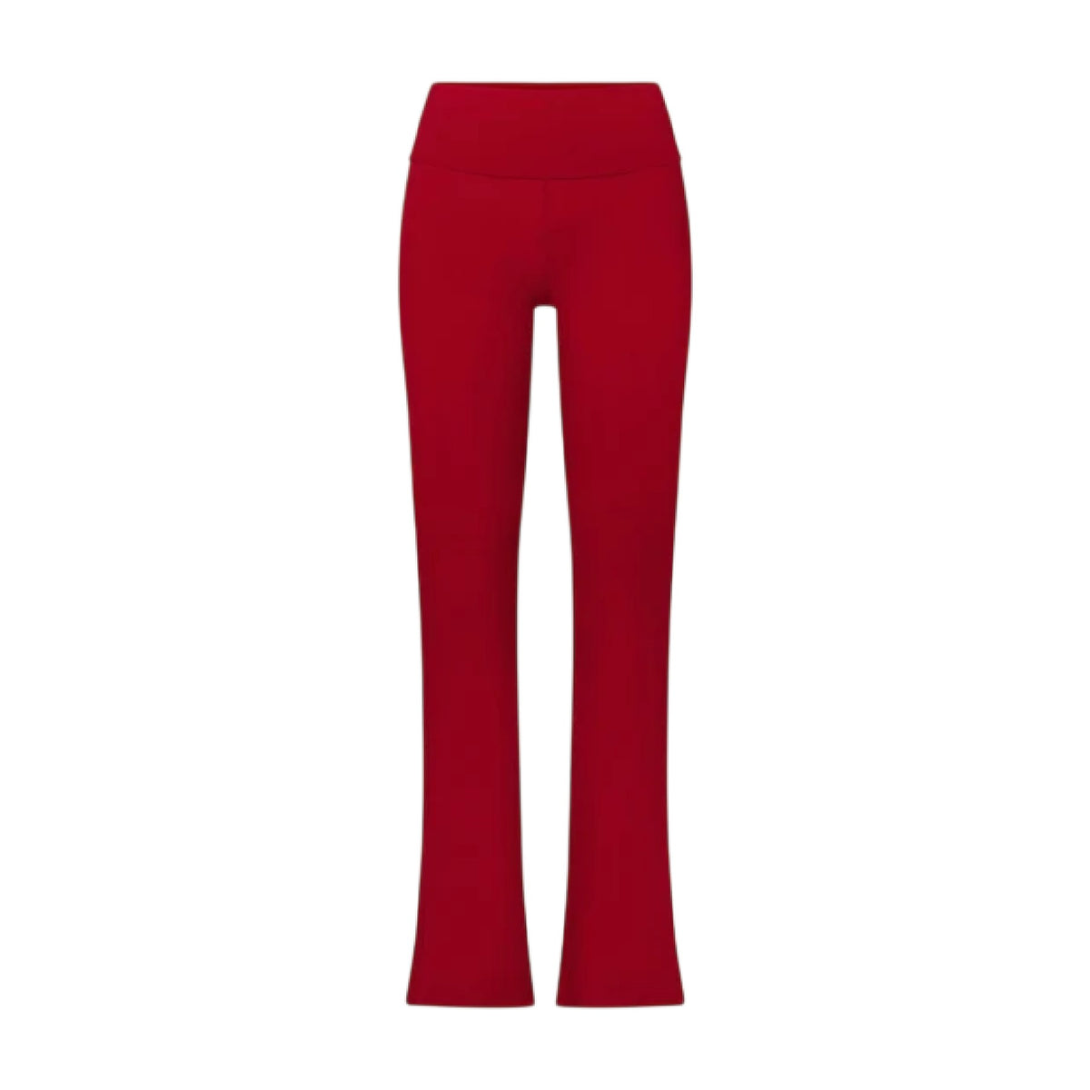 Brick - Front - Skims Womens-Ladies Cotton Jersey Foldover Trousers