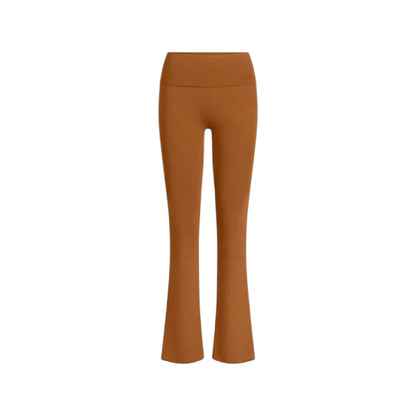 Chai - Front - Skims Womens-Ladies Cotton Jersey Foldover Trousers