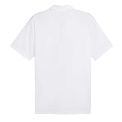 White - Back - Puma Mens Pure 2.0 Embroidered Logo Long-Sleeved Polo Shirt