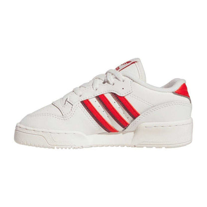 White - Back - Adidas Childrens-Kids Originals Rivalry Leather Trainers