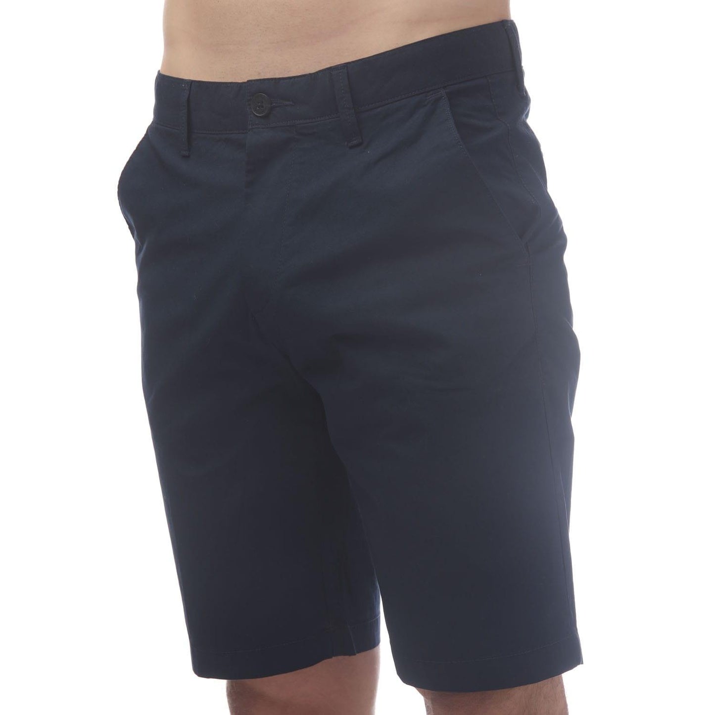 Navy - Front - Timberland Mens Topsfield Poplin Chino Shorts
