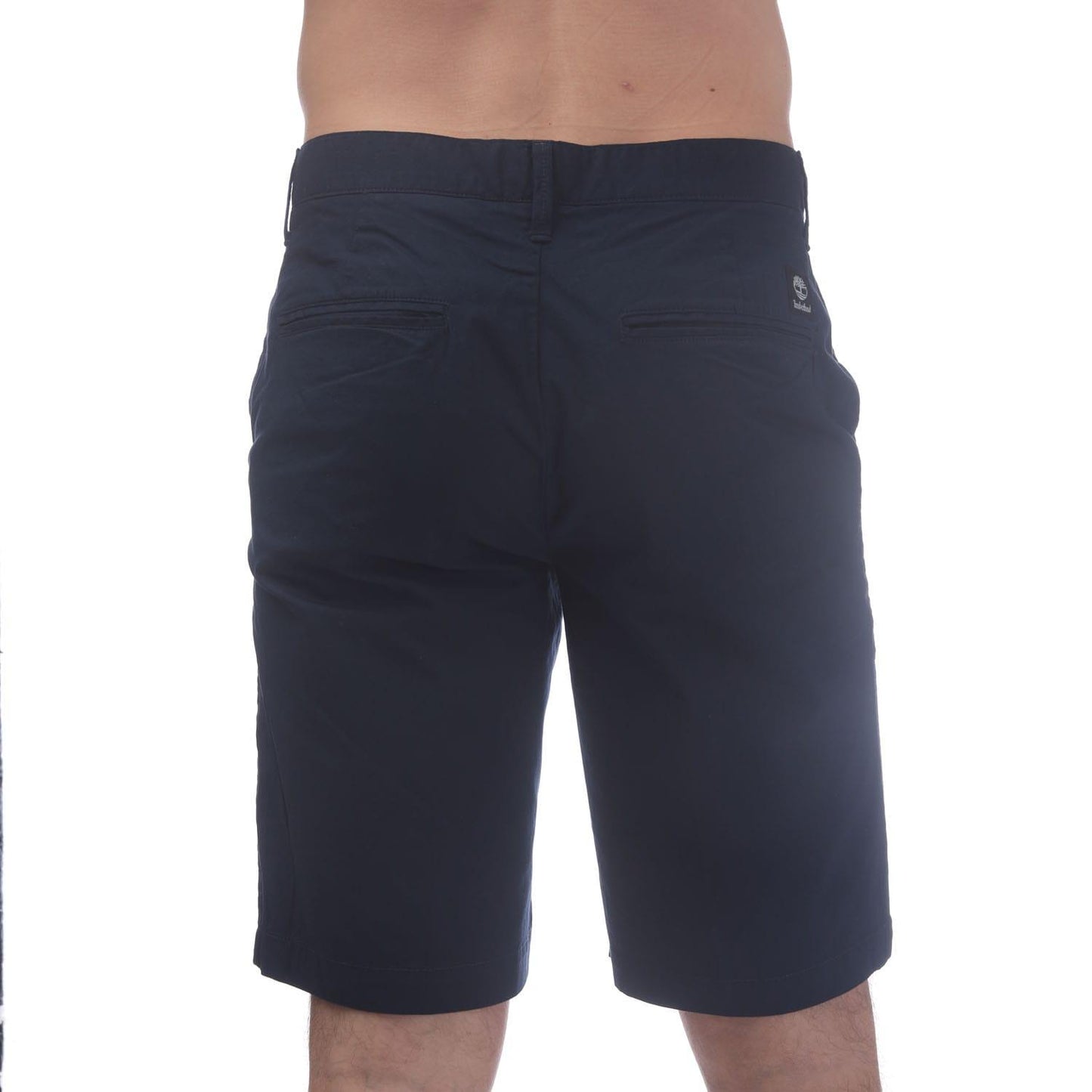 Navy - Back - Timberland Mens Topsfield Poplin Chino Shorts