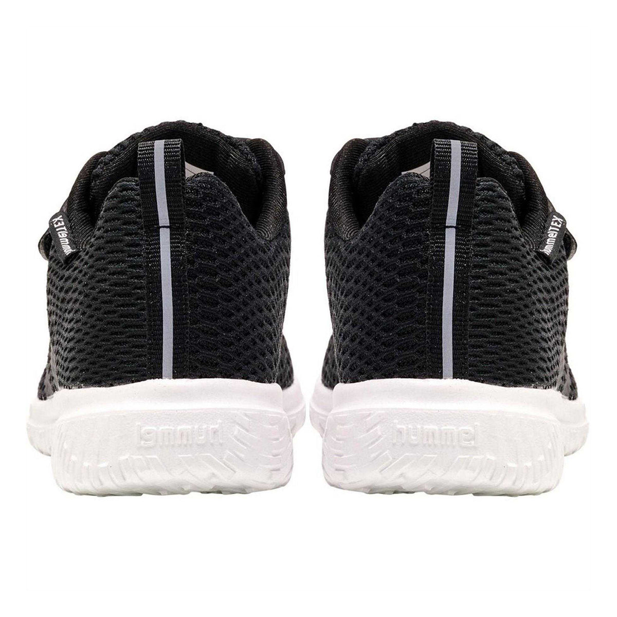 Black-White - Back - Hummel Childrens-Kids Actus Tex Trainers