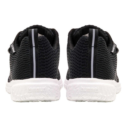 Black-White - Back - Hummel Childrens-Kids Actus Tex Trainers