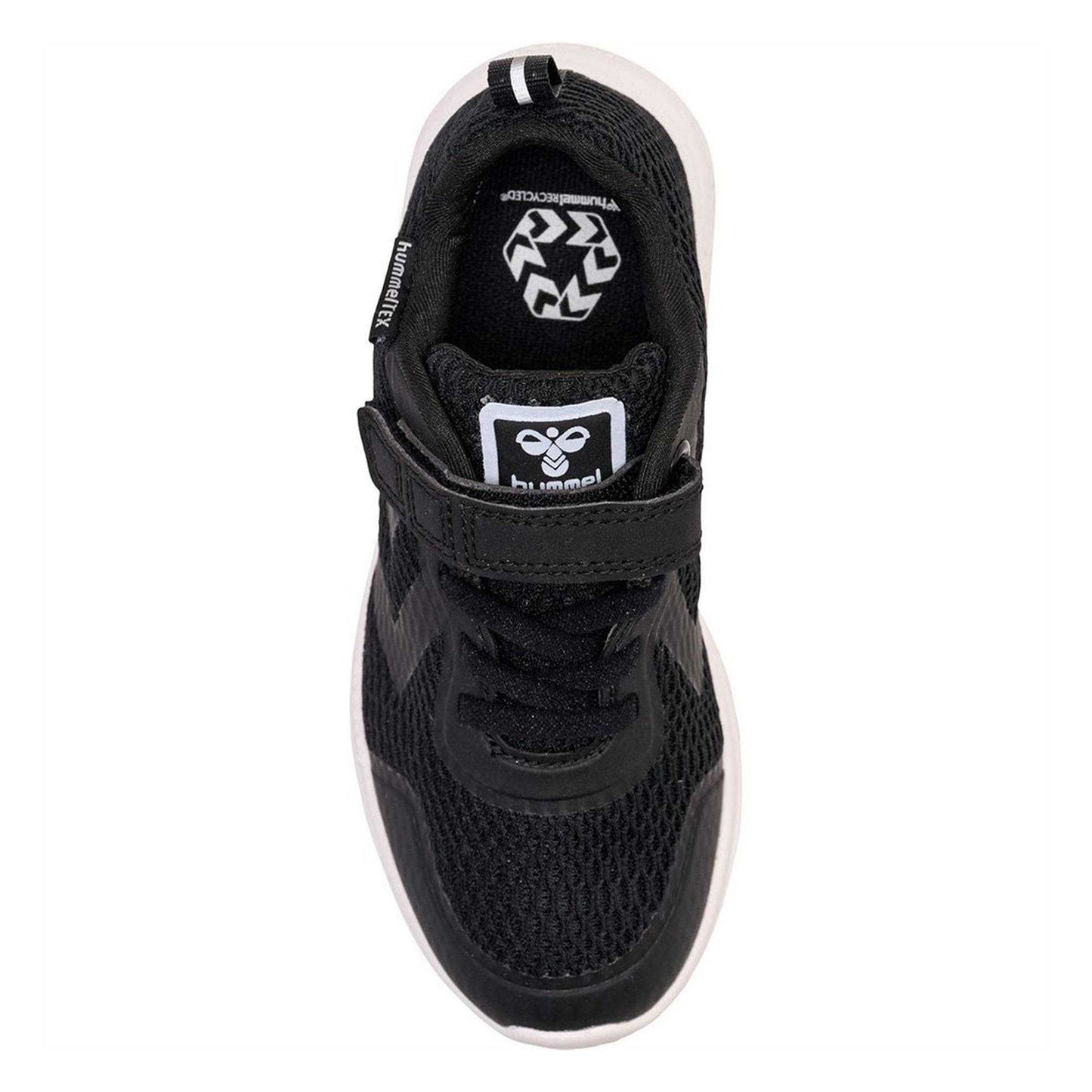 Black-White - Side - Hummel Childrens-Kids Actus Tex Trainers