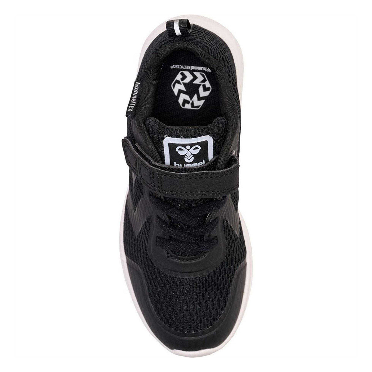Black-White - Side - Hummel Childrens-Kids Actus Tex Trainers