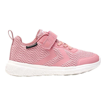 Pink-White - Front - Hummel Childrens-Kids Actus Tex Trainers