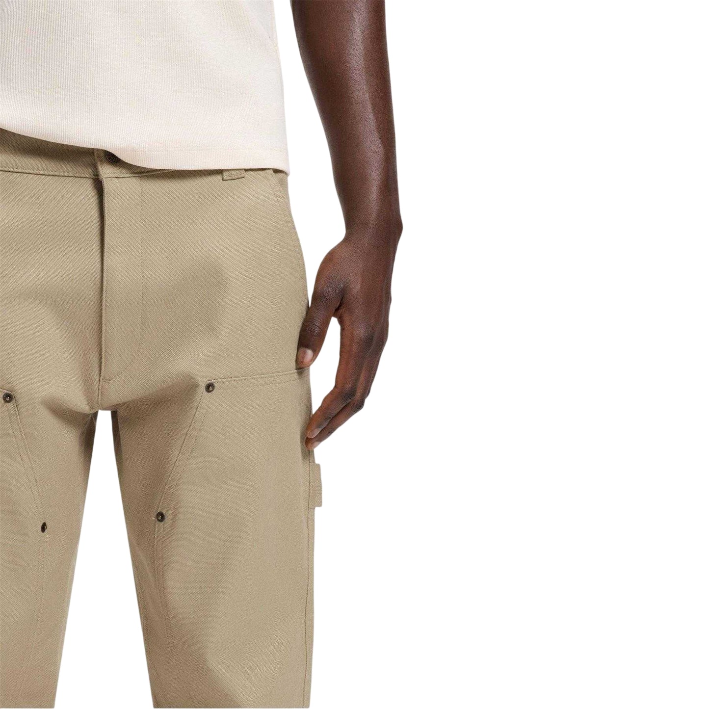 Sand - Lifestyle - Hugo Mens Wide Leg Trousers
