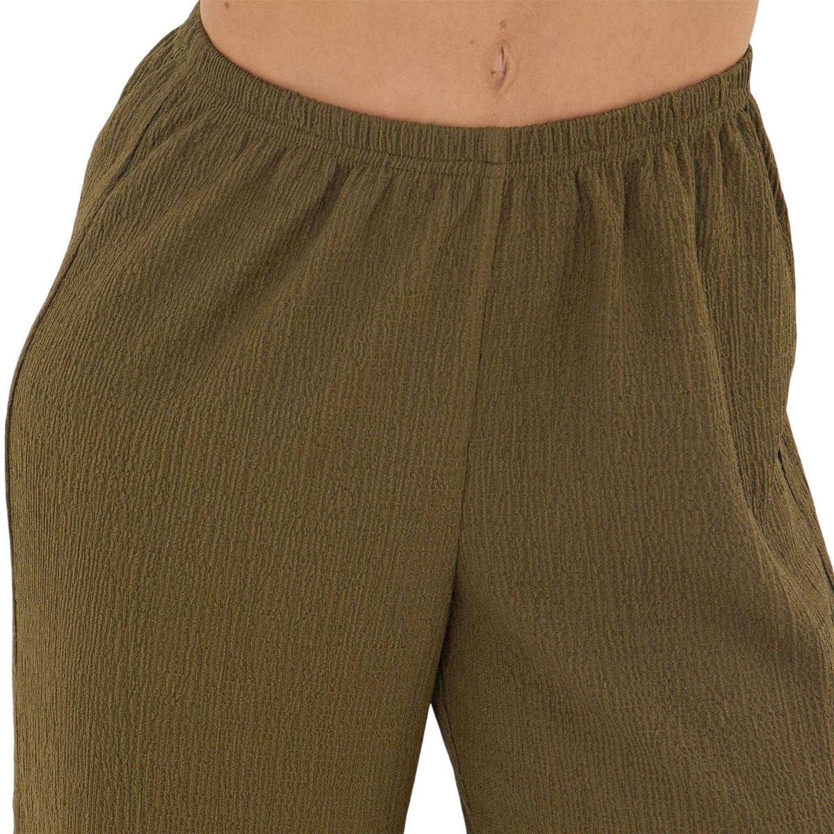 Khaki Green - Lifestyle - I Saw It First Womens-Ladies Palazzo Wide Leg Trousers