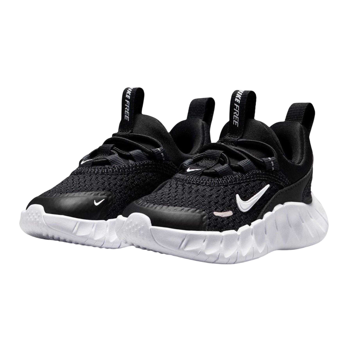 Black-White - Pack Shot - Nike Childrens-Kids Free Ride In63 Runner Trainers
