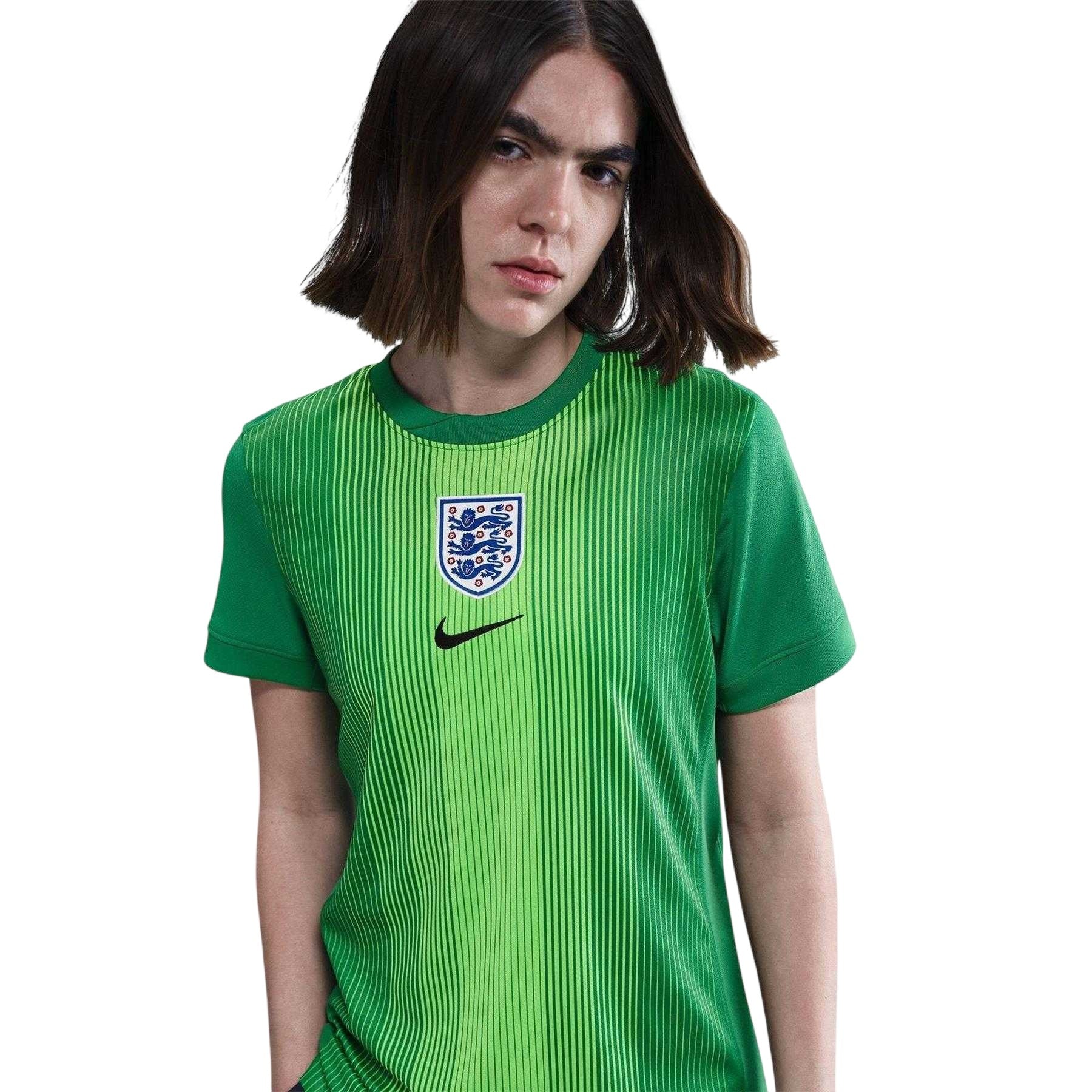 Green-Black - Side - Nike Womens-Ladies 2025 England FA Dri-FIT Goalkeeper Jersey