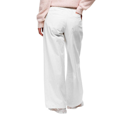 Ivory-Black - Pack Shot - Nike Womens-Ladies NSW Wide Leg Trousers