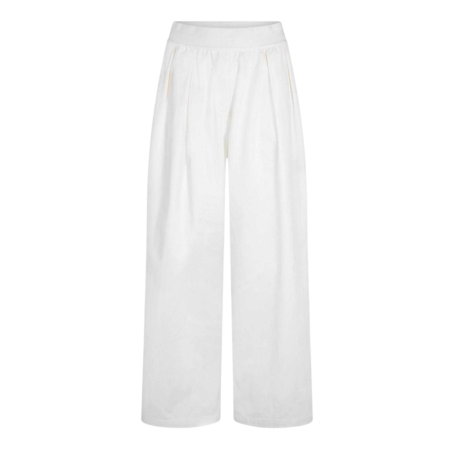 Ivory-Black - Front - Nike Womens-Ladies NSW Wide Leg Trousers
