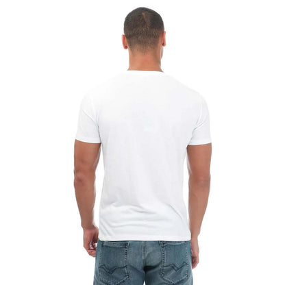 White - Back - Armani Mens Printed Crew Neck T-Shirt