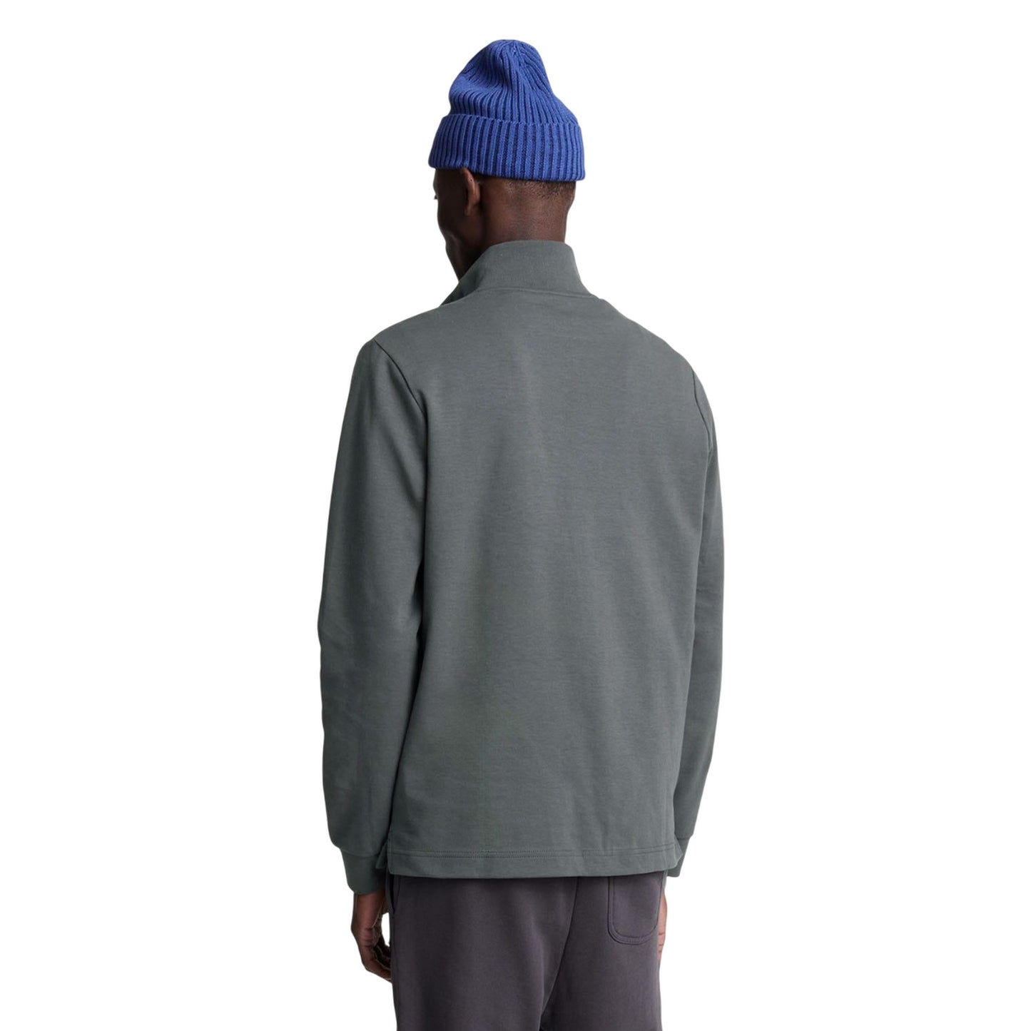 Gunmetal - Back - Lyle & Scott Mens Interlock Quarter Zip Sweatshirt