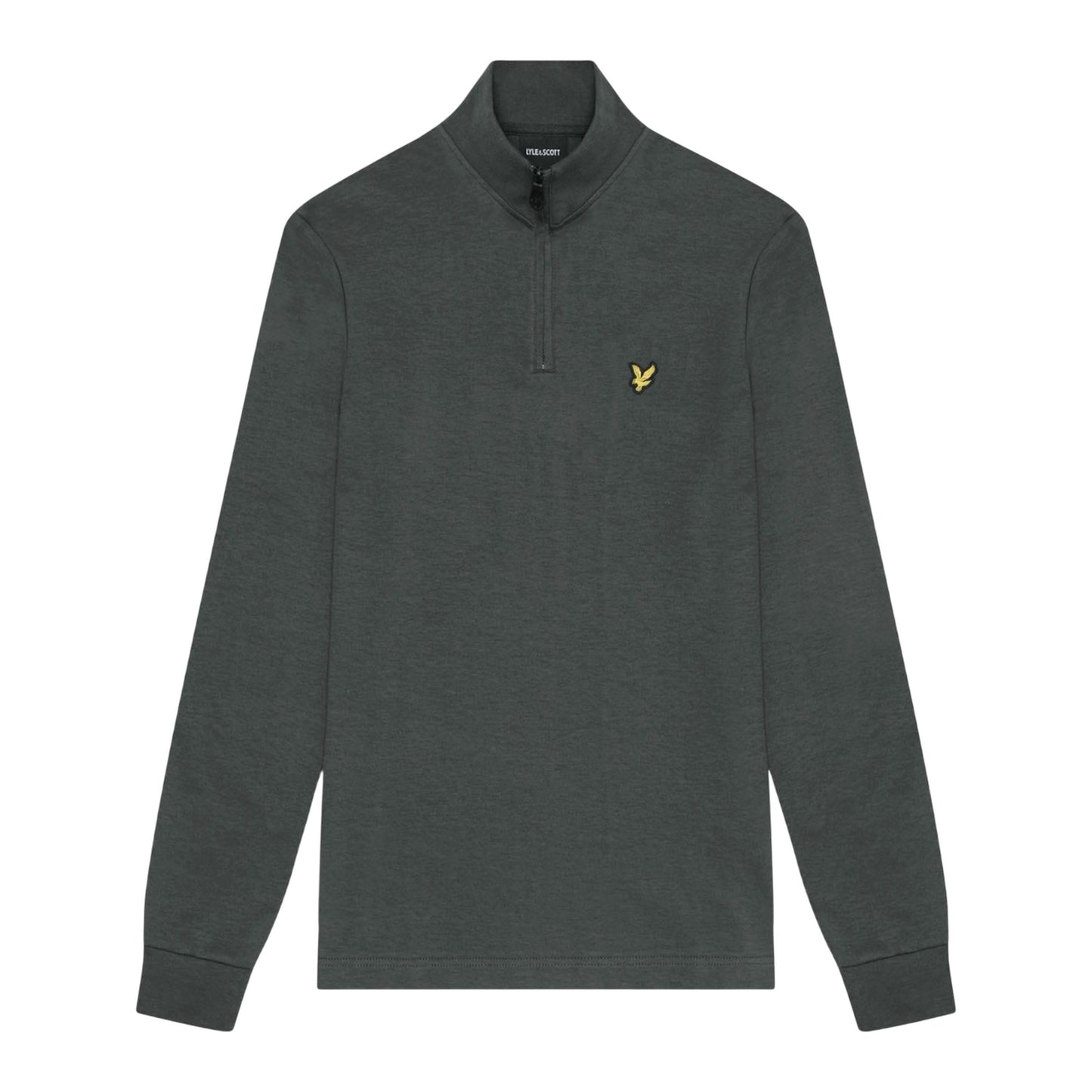 Gunmetal - Front - Lyle & Scott Mens Interlock Quarter Zip Sweatshirt