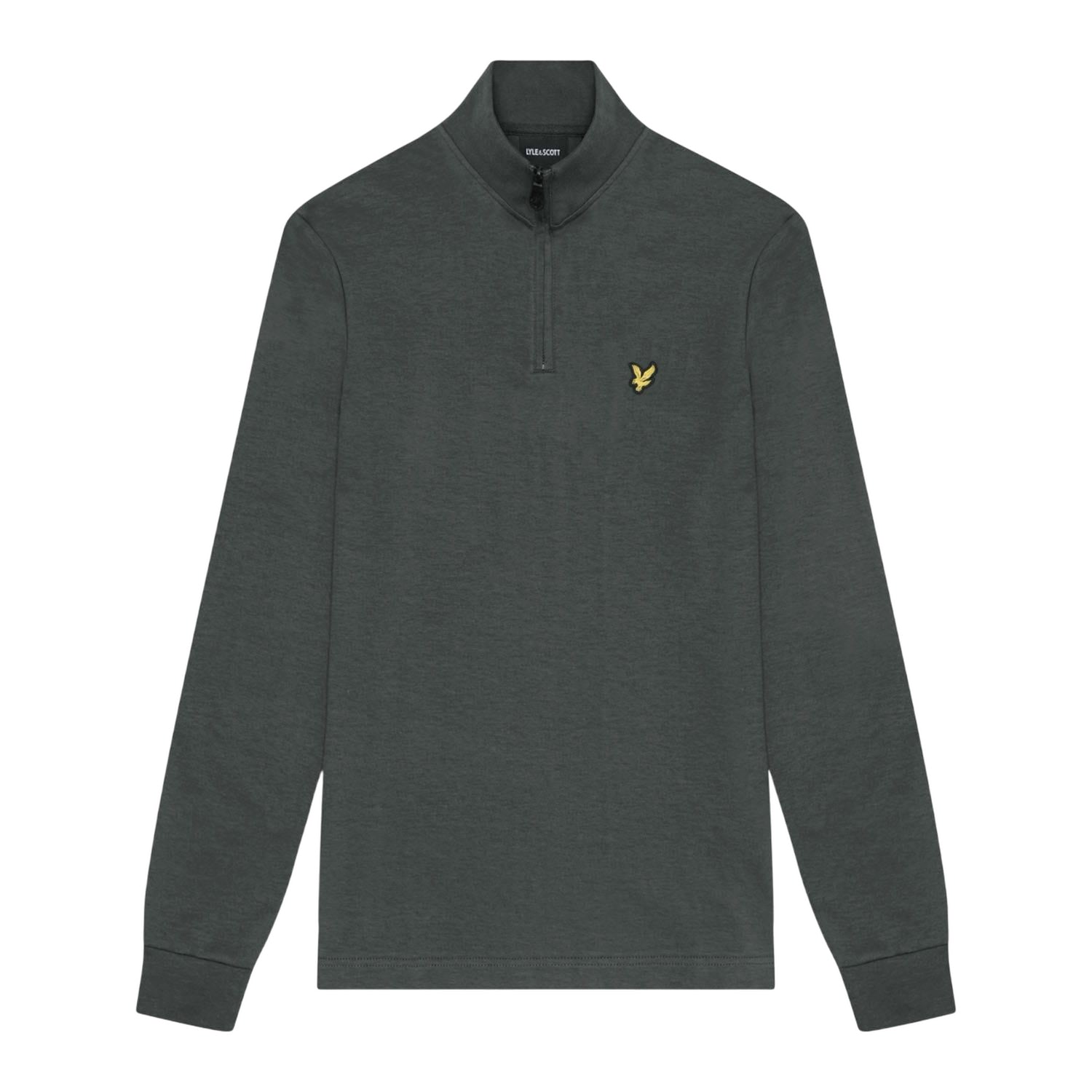 Gunmetal - Front - Lyle & Scott Mens Interlock Quarter Zip Sweatshirt