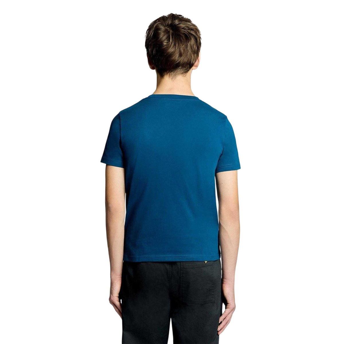 Blue - Back - Lyle & Scott Childrens-Kids Plain Regular T-Shirt